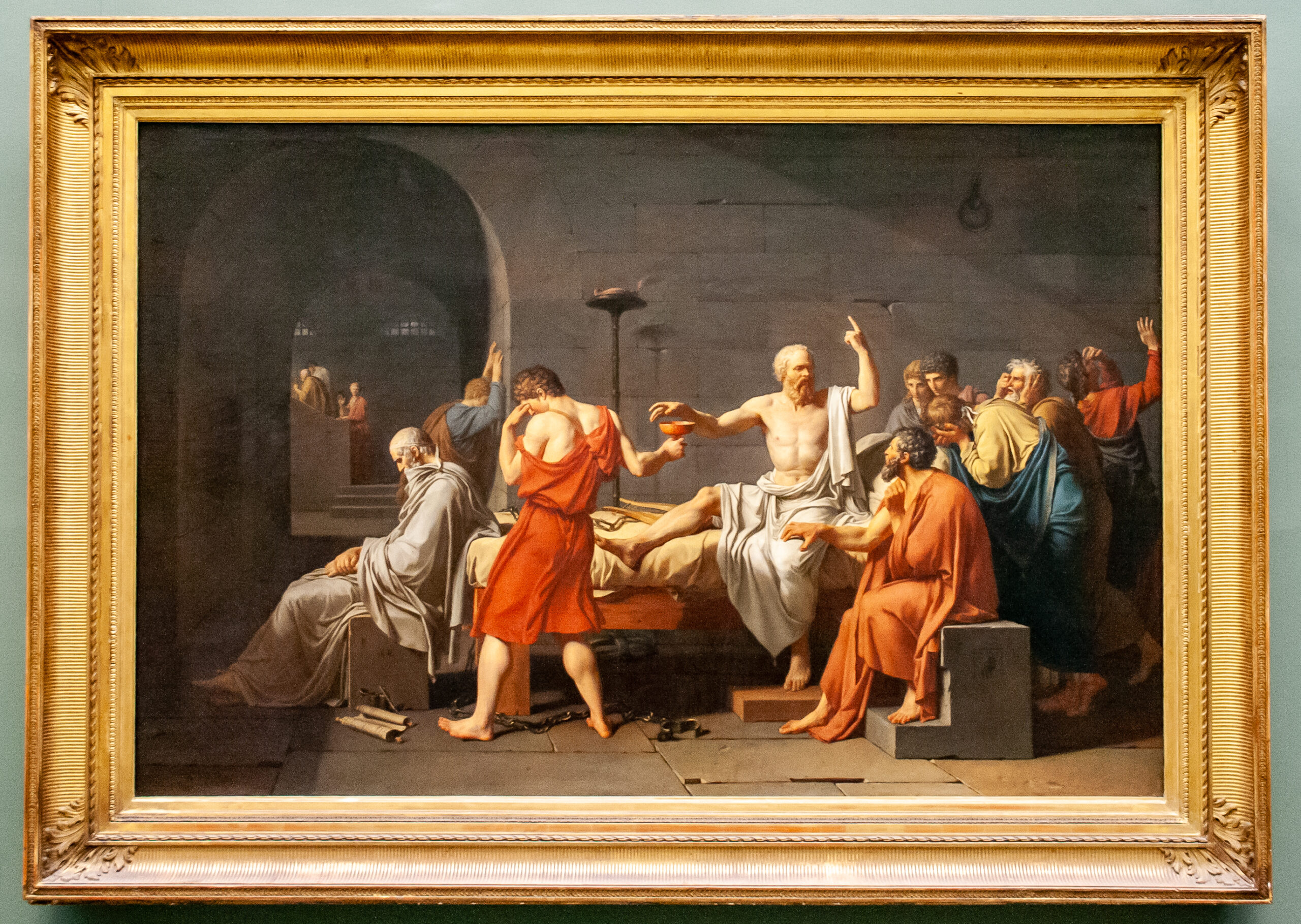 Jacques-Louis David'in Sokrates'in Ölümü tablosu